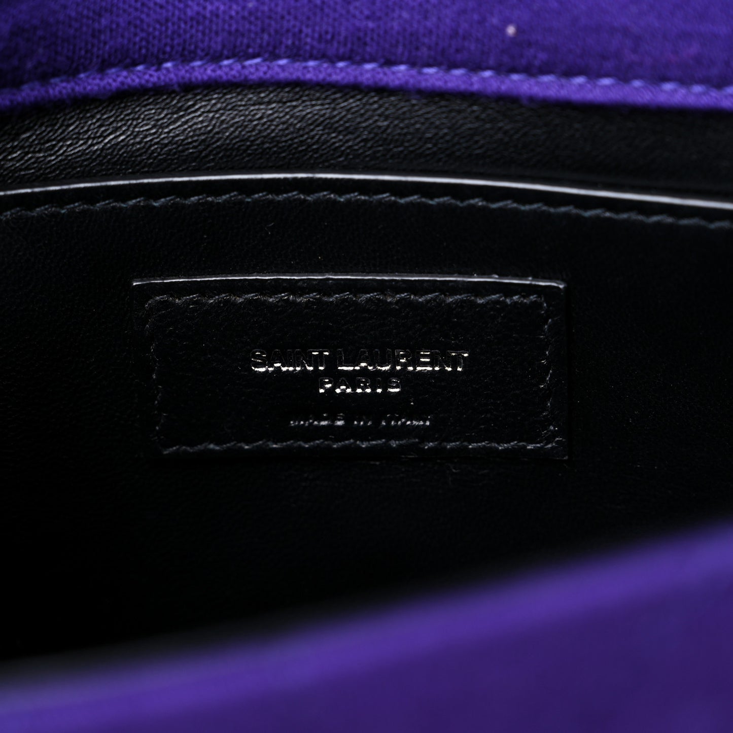 Jersey Wool Patchwork Monogram Medium Jamie Baguette Purple