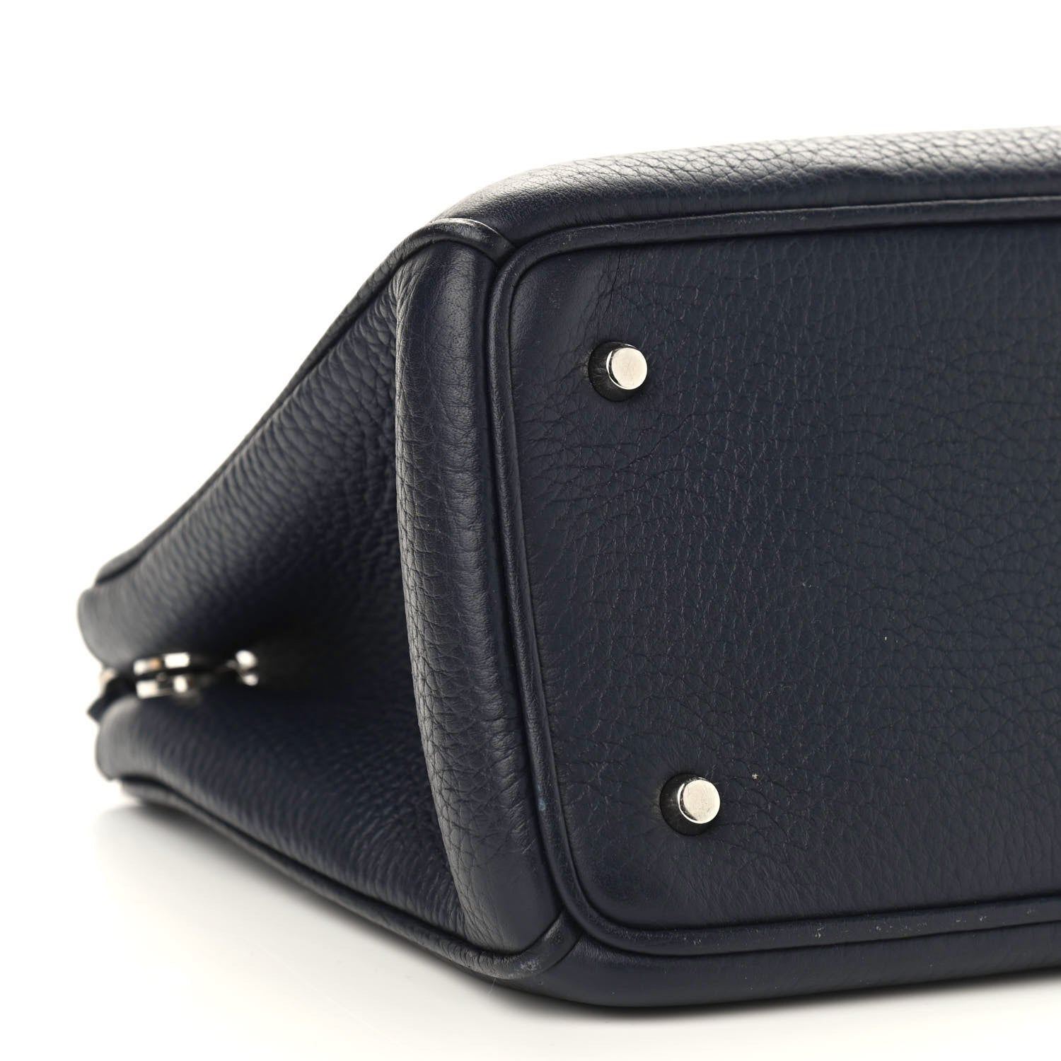 Christian Dior Bullcalf Small Diorissimo Tote Navy Fuchsia 8 of 13
