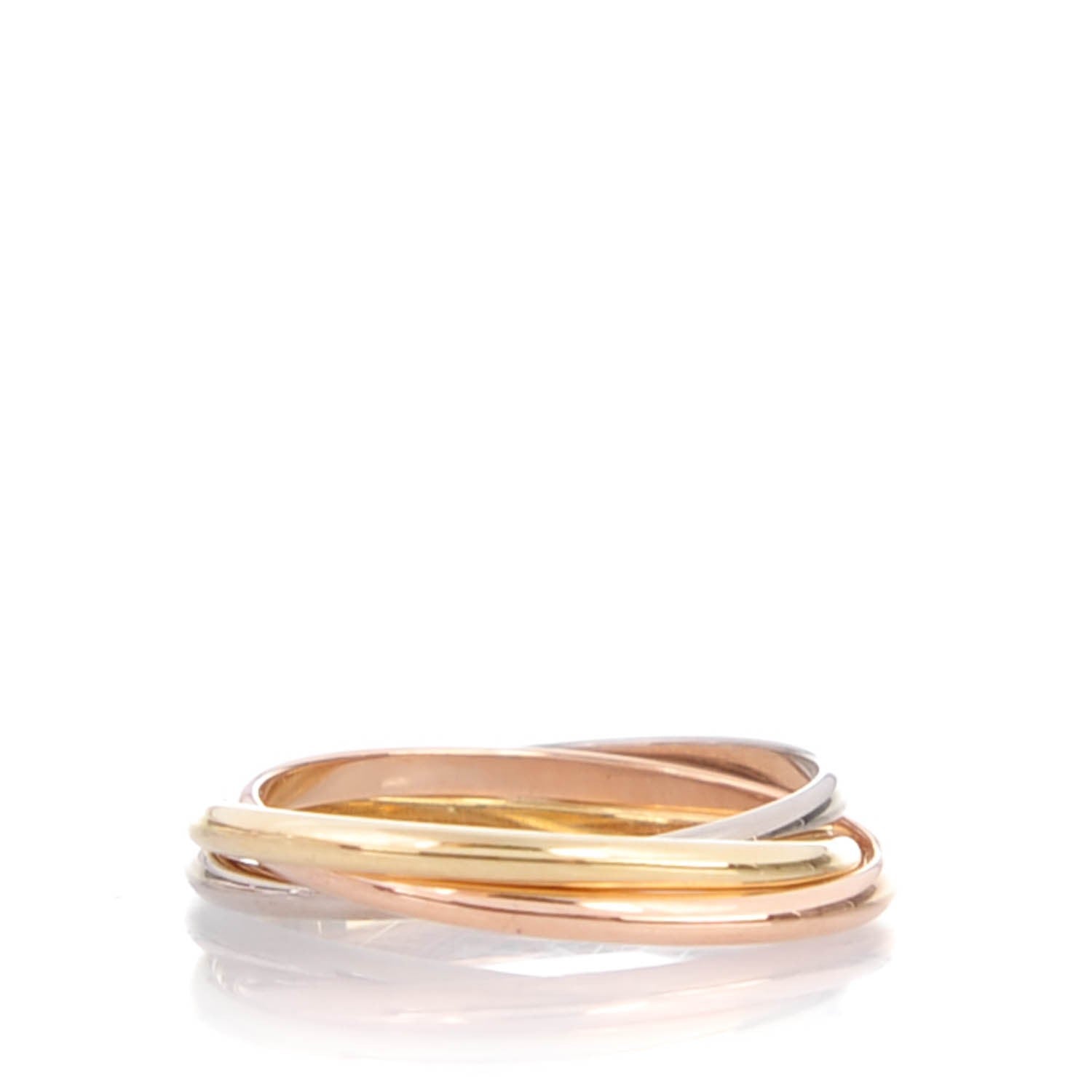 Cartier 18K Pink Yellow White Gold Extra Small Trinity Ring 52 6 1 of 5