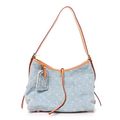 Louis Vuitton Monogram Denim CarryAll PM Sky Blue 1 of 11