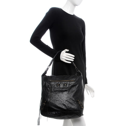 Balenciaga Agneau Classic Hardware Day Hobo Black 2 of 8