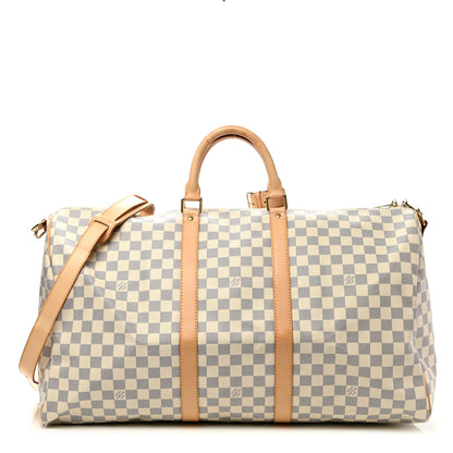 Louis Vuitton Damier Azur Keepall Bandouliere 55 1 of 12
