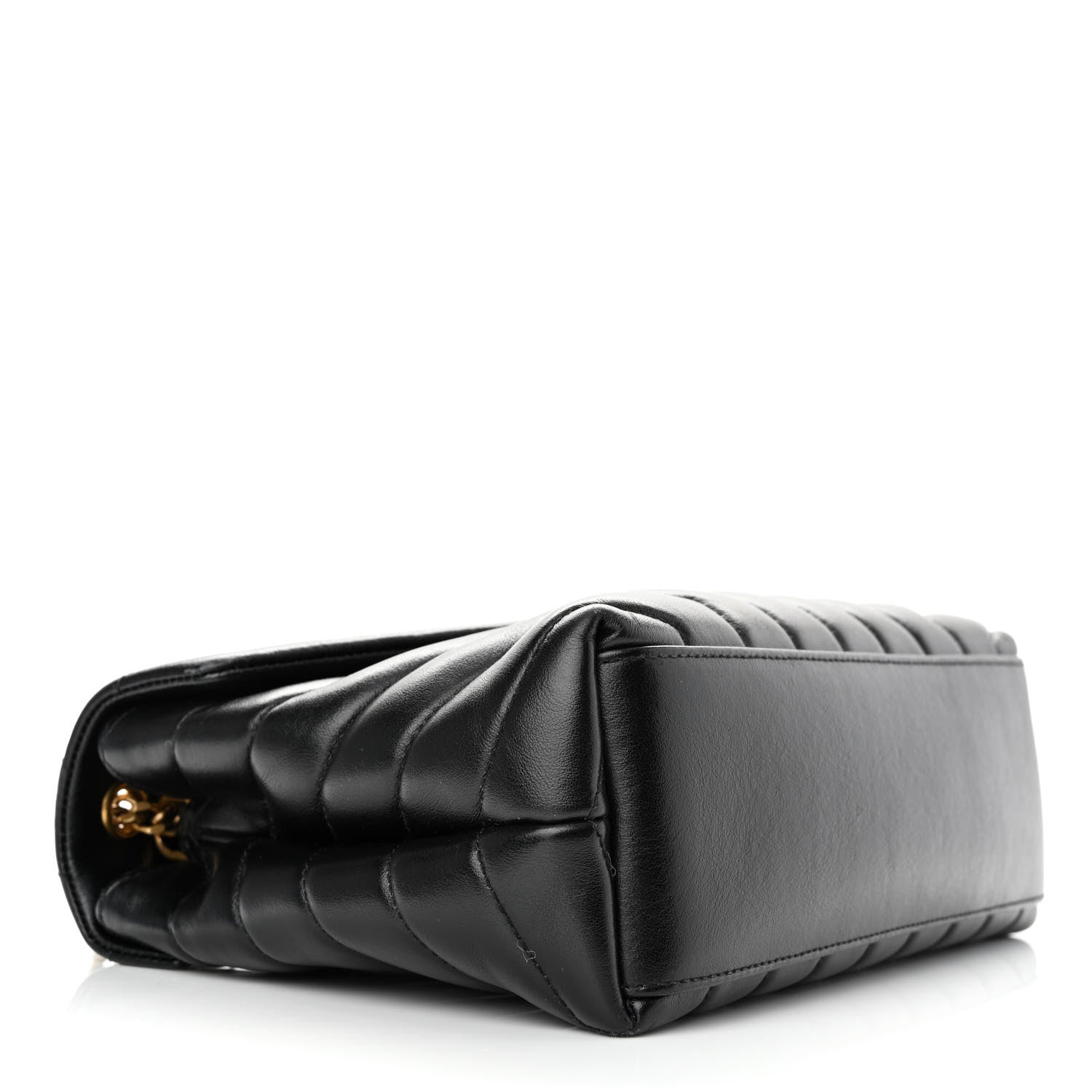 Saint Laurent Calfskin Y Quilted Monogram Small Loulou Chain Satchel Black 4 of 11
