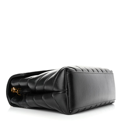 Saint Laurent Calfskin Y Quilted Monogram Small Loulou Chain Satchel Black 4 of 11