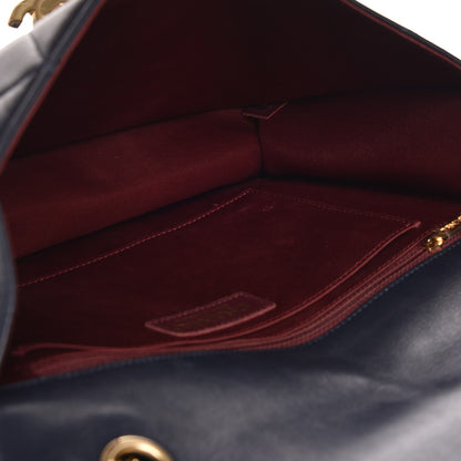 Chanel Lambskin Quilted Large Golden Class Flap Navy 5 of 7
