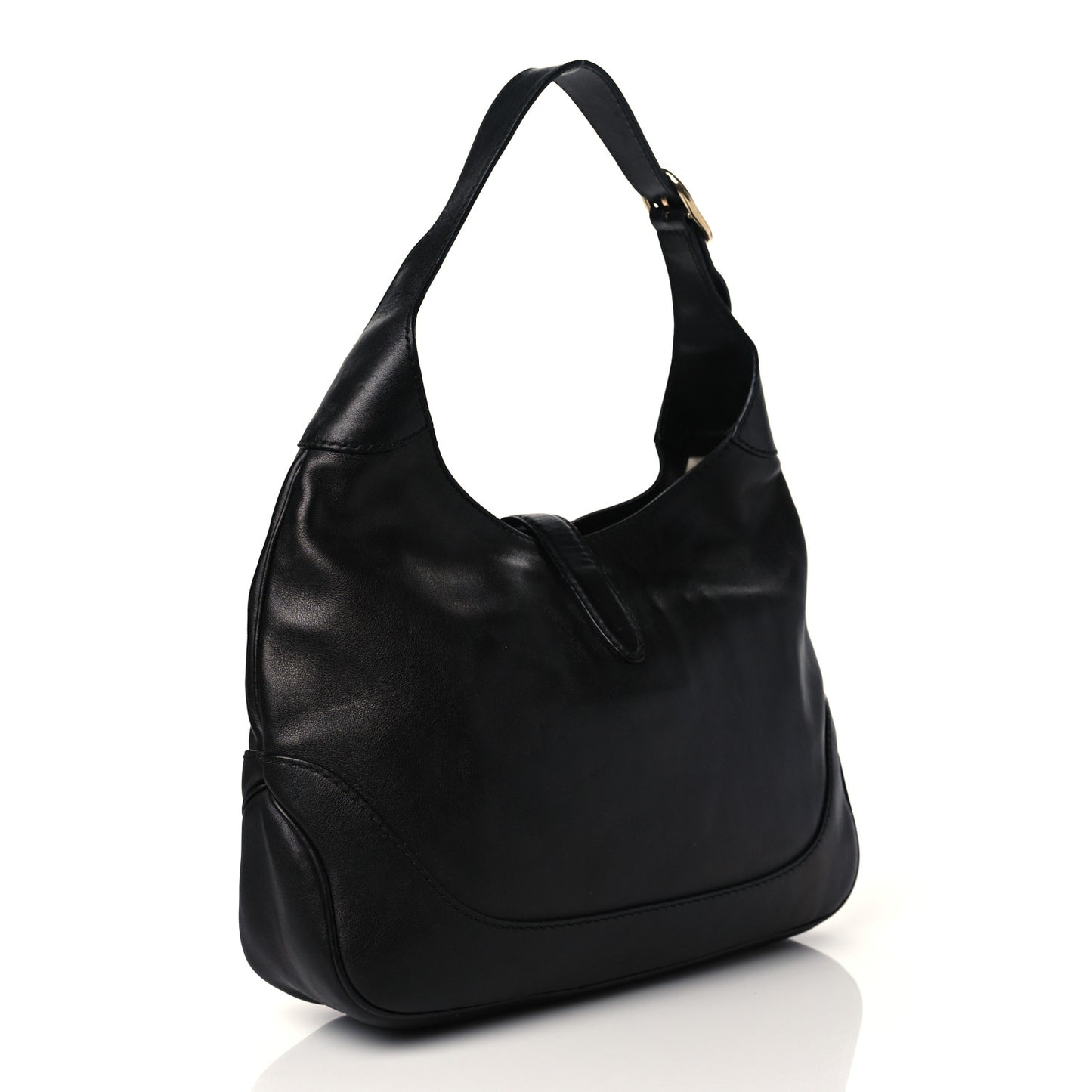 Calfskin Medium New Jackie Shoulder Bag Black