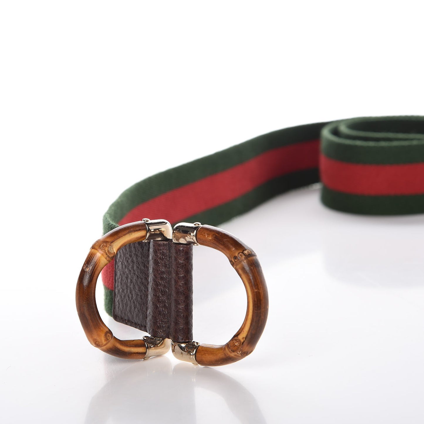 Canvas Web Bamboo D Ring Belt 85 34 Red Green