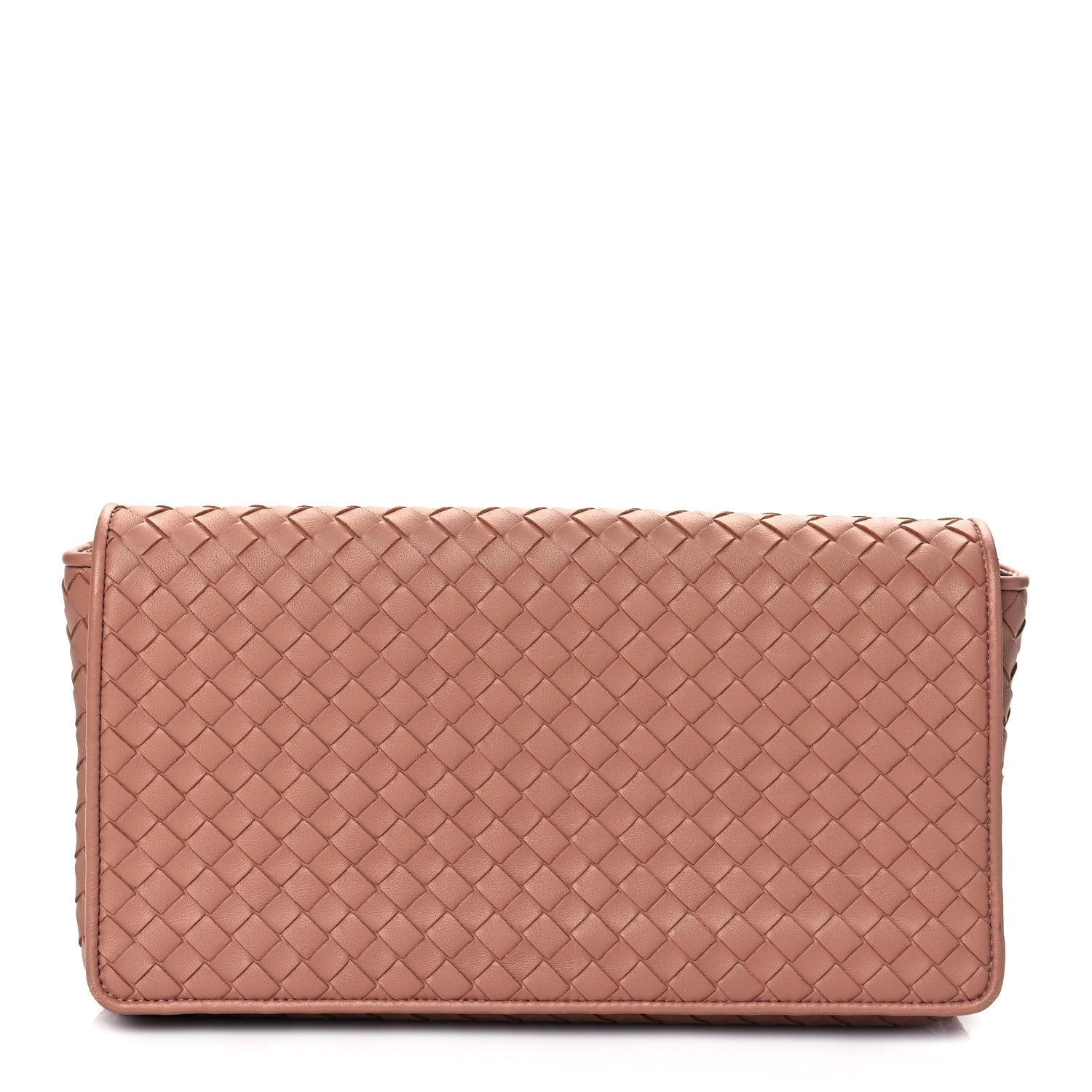 Bottega Veneta Nappa Intrecciato Flap Clutch Dusty Rose 1 of 9