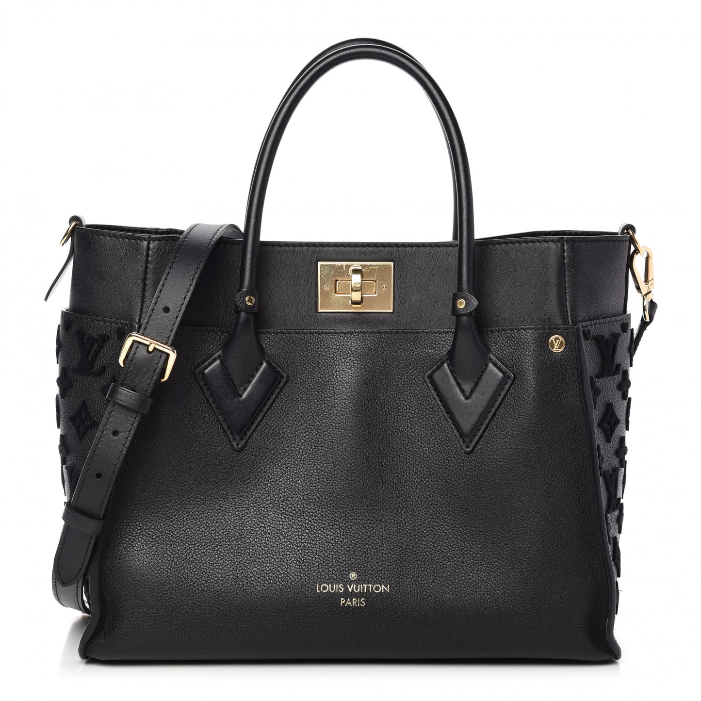 Calfskin Monogram Tufting On My Side Black