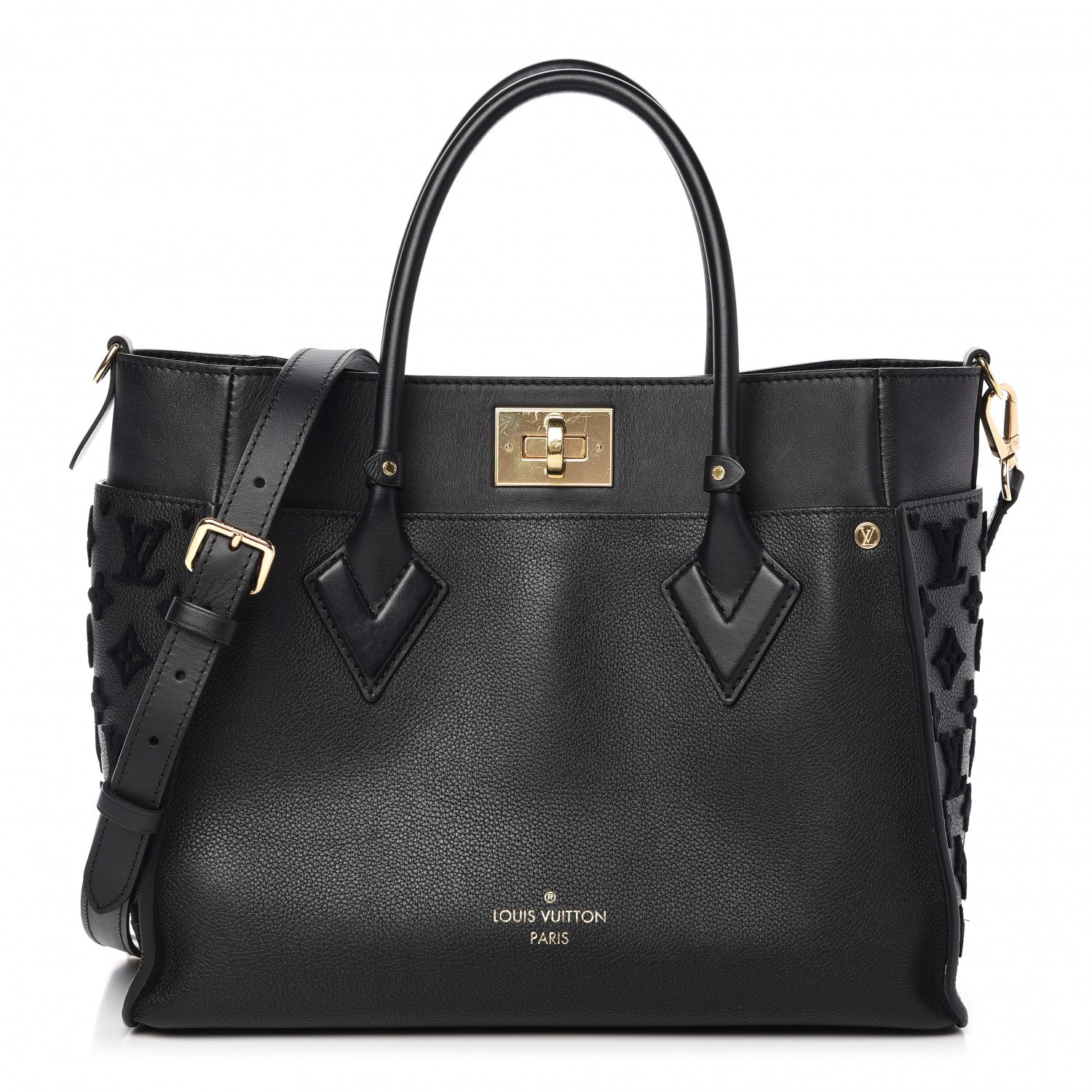 Louis Vuitton Calfskin Monogram Tufting On My Side Black 1 of 9