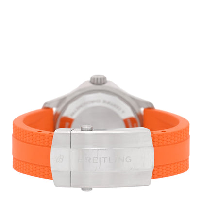 Breitling Stainless Steel Rubber 36mm Superocean II Automatic Watch Tangarine A17377211O1S1 3 of 5