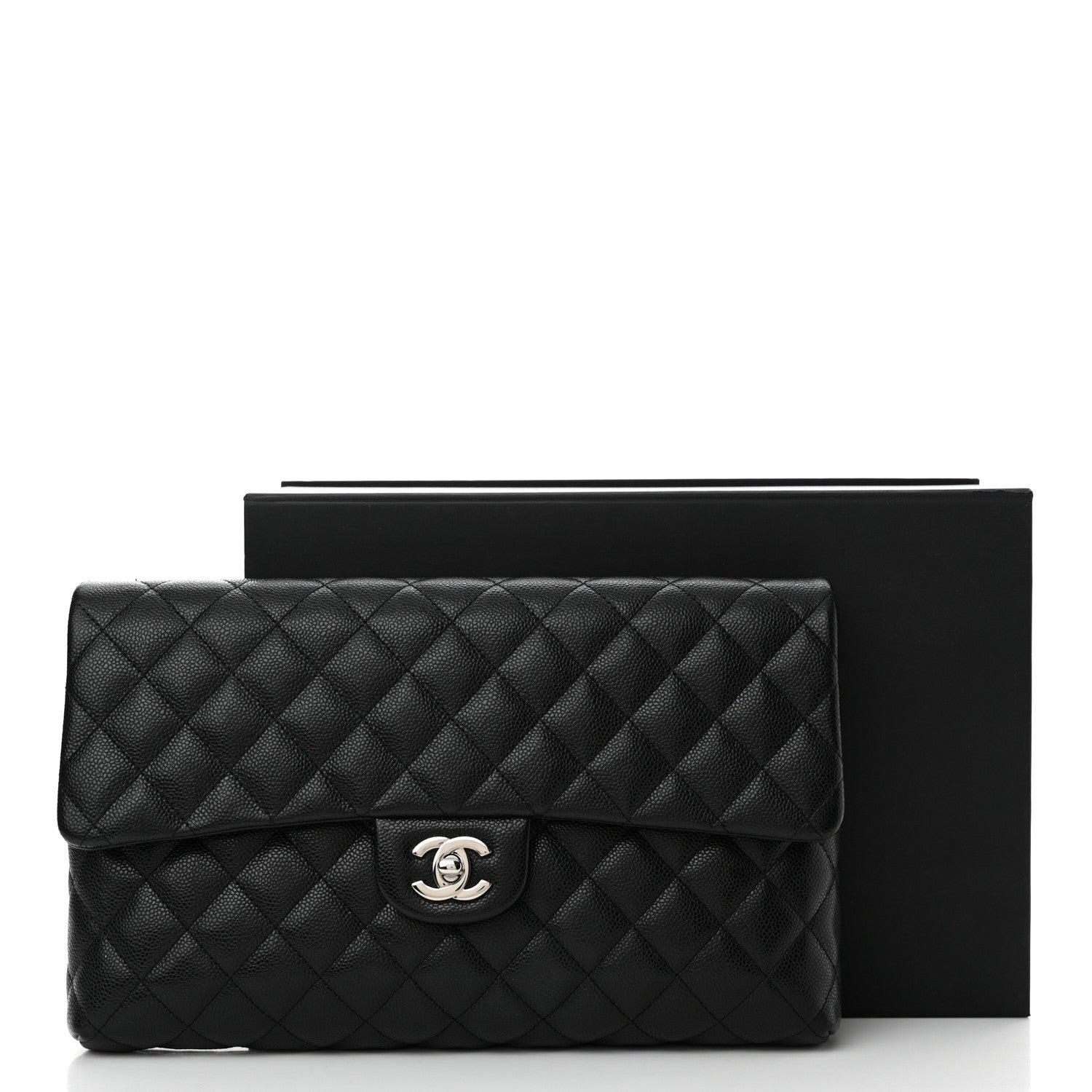 Chanel Caviar Quilted Flap Clutch Black 11 of 11