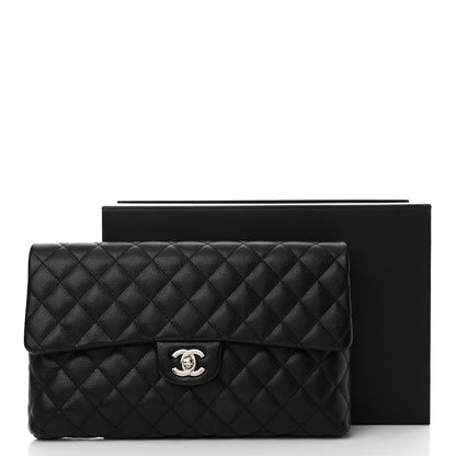 Chanel Caviar Quilted Flap Clutch Black 11 of 11