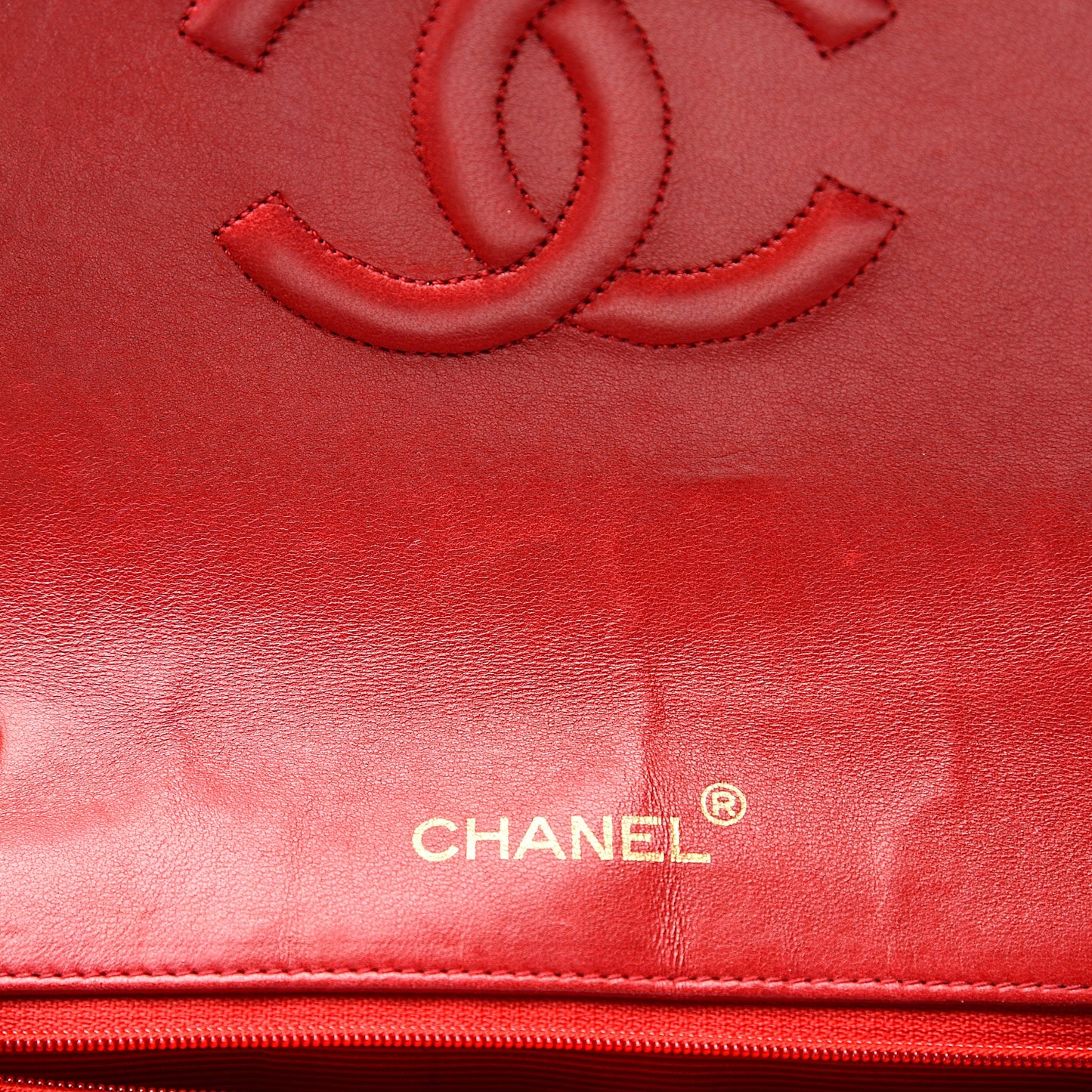 Lambskin Quilted Small Single Flap Red