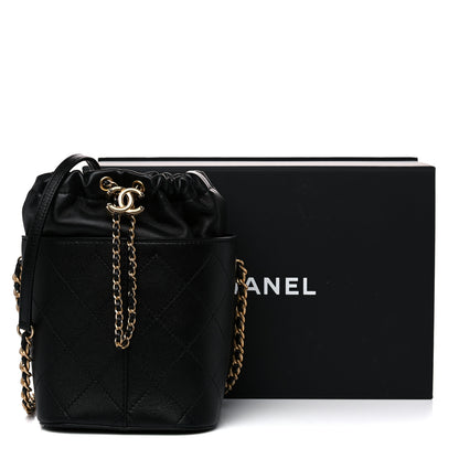 Chanel Caviar Bucket Drawstring Bag Black 10 of 10