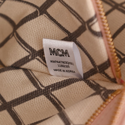 MCM Visetos Toni Shopper Tote Powder Pink 7 of 13