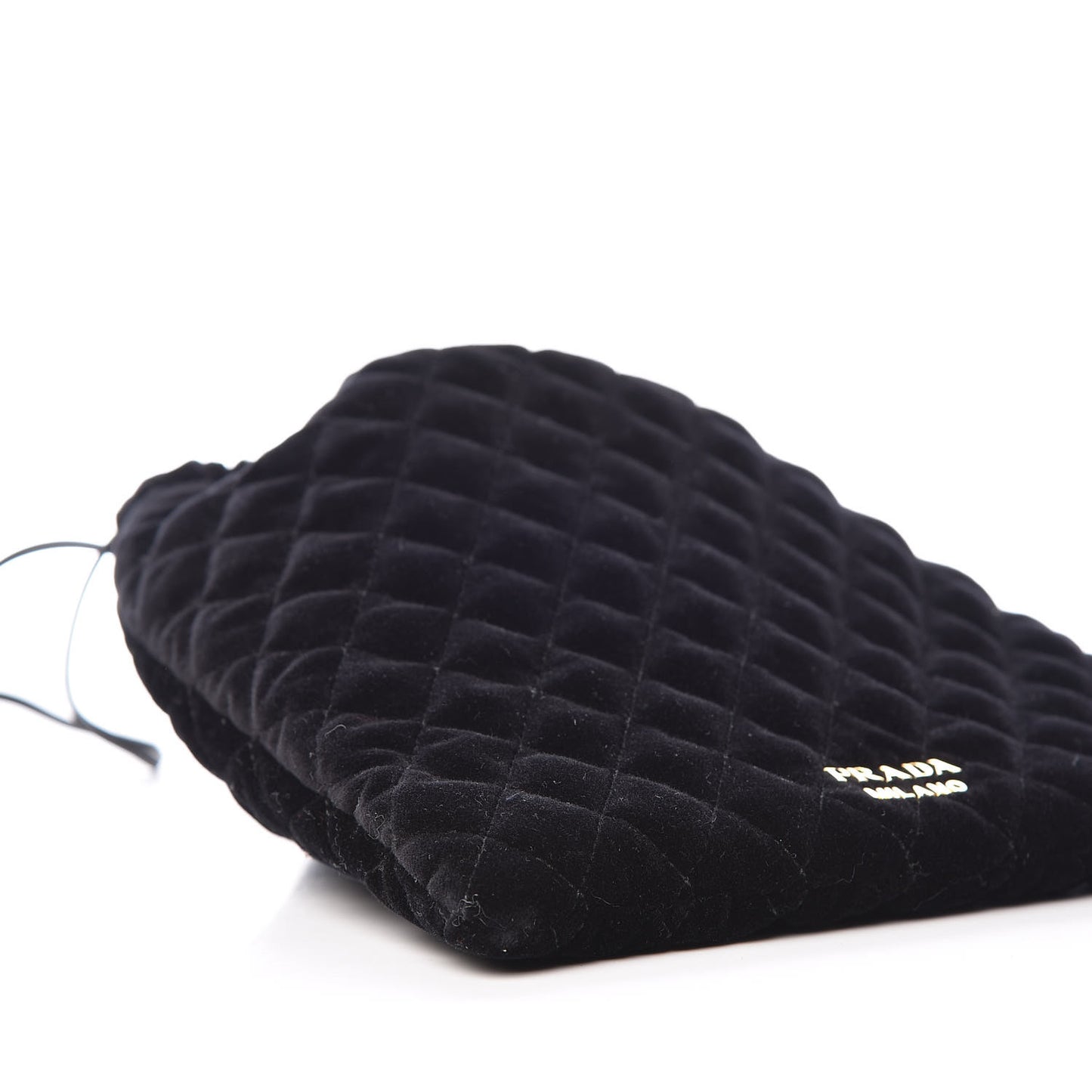 Velluto Impuntu Draw String Pouch Black