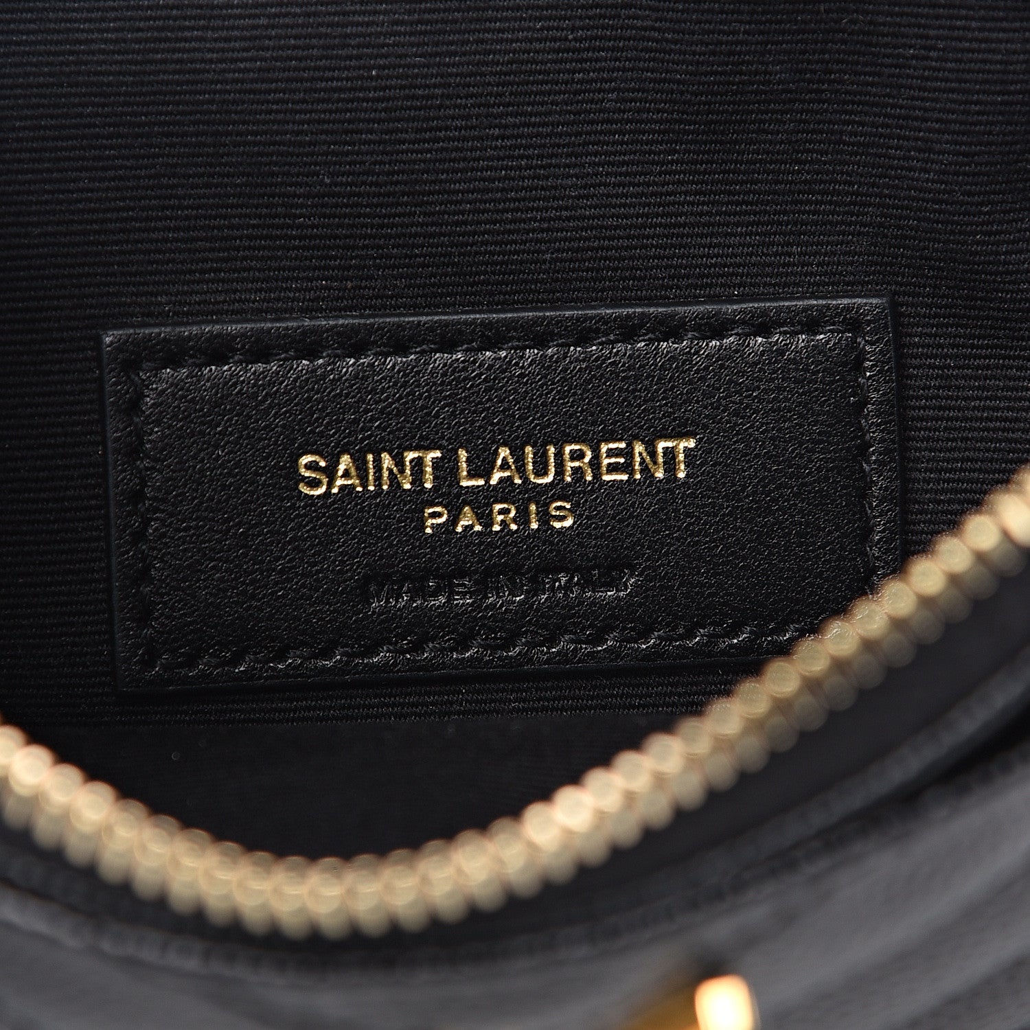 Saint Laurent Grain De Poudre Chevron Monogram Bill Pouch Black 5 of 7