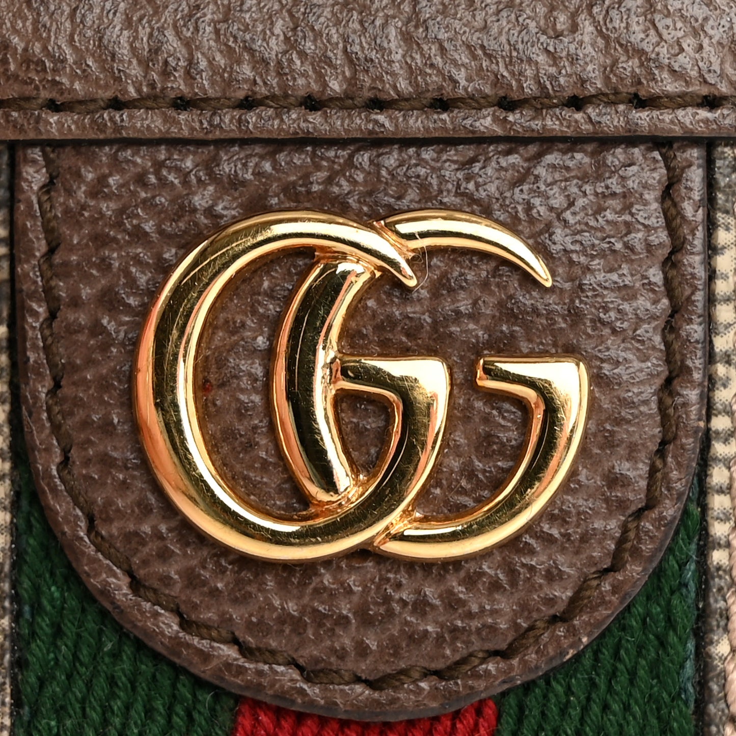 GG Supreme Monogram Ophidia Card Holder Brown