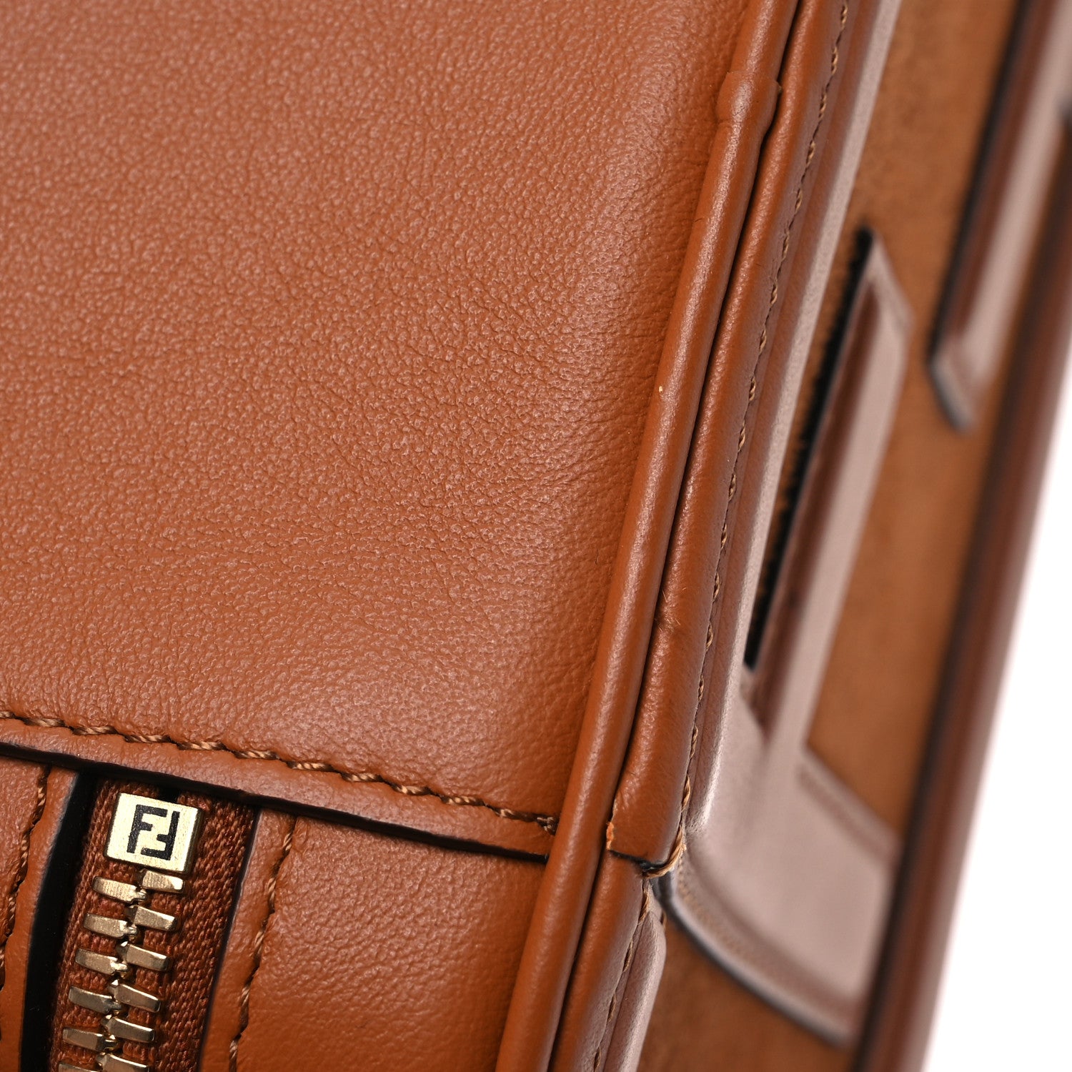 【レア】FENDIのヴィンテージレザーケース Fendi Vitello Grace Camoscio O'Lock Mini Camera Case Cuoio 1567129