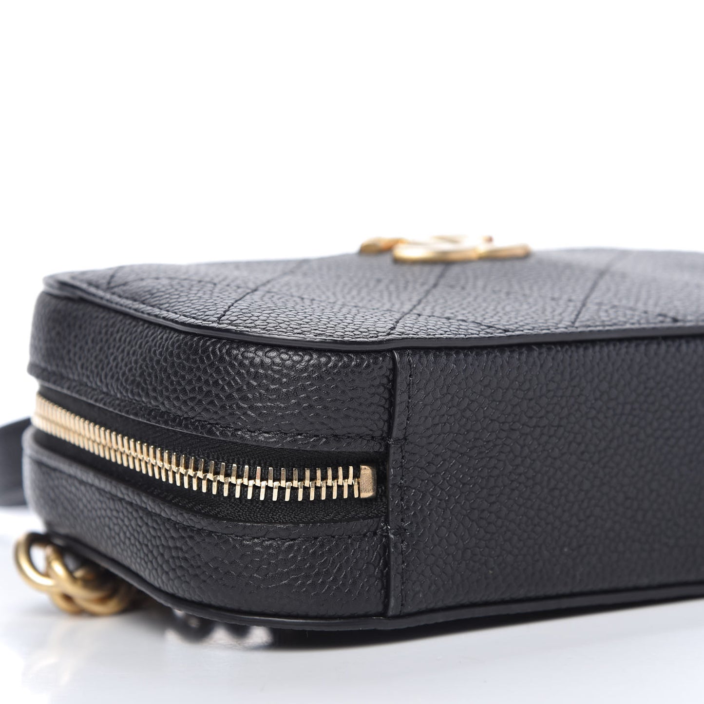 Caviar Quilted Waist Bag Black