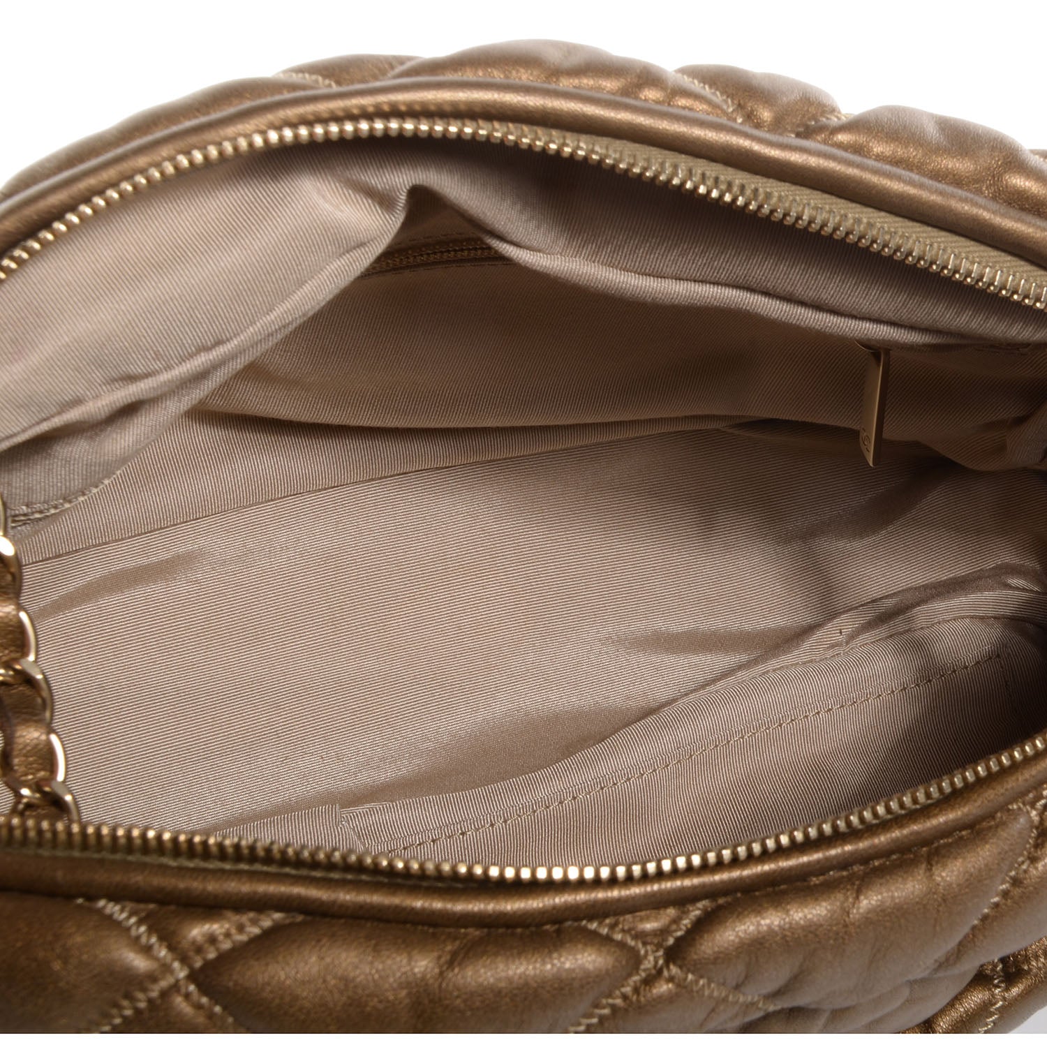 Chanel Metallic Lambskin Bubble Quilt Camera Case Bronze 5 of 6
