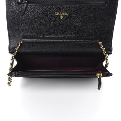 Chanel Caviar Quilted Wallet On Chain WOC Black 5 of 12