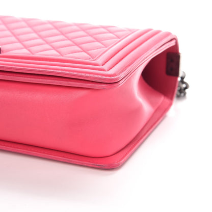 Chanel Lambskin Quilted New Medium Boy Flap Pink 10 of 12