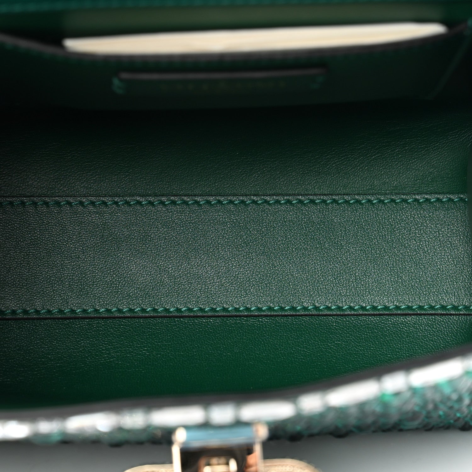 Valentino Garavani Crystal Embroidered Mini Vsling Top Handle Bag Emerald Jungle 4 of 9