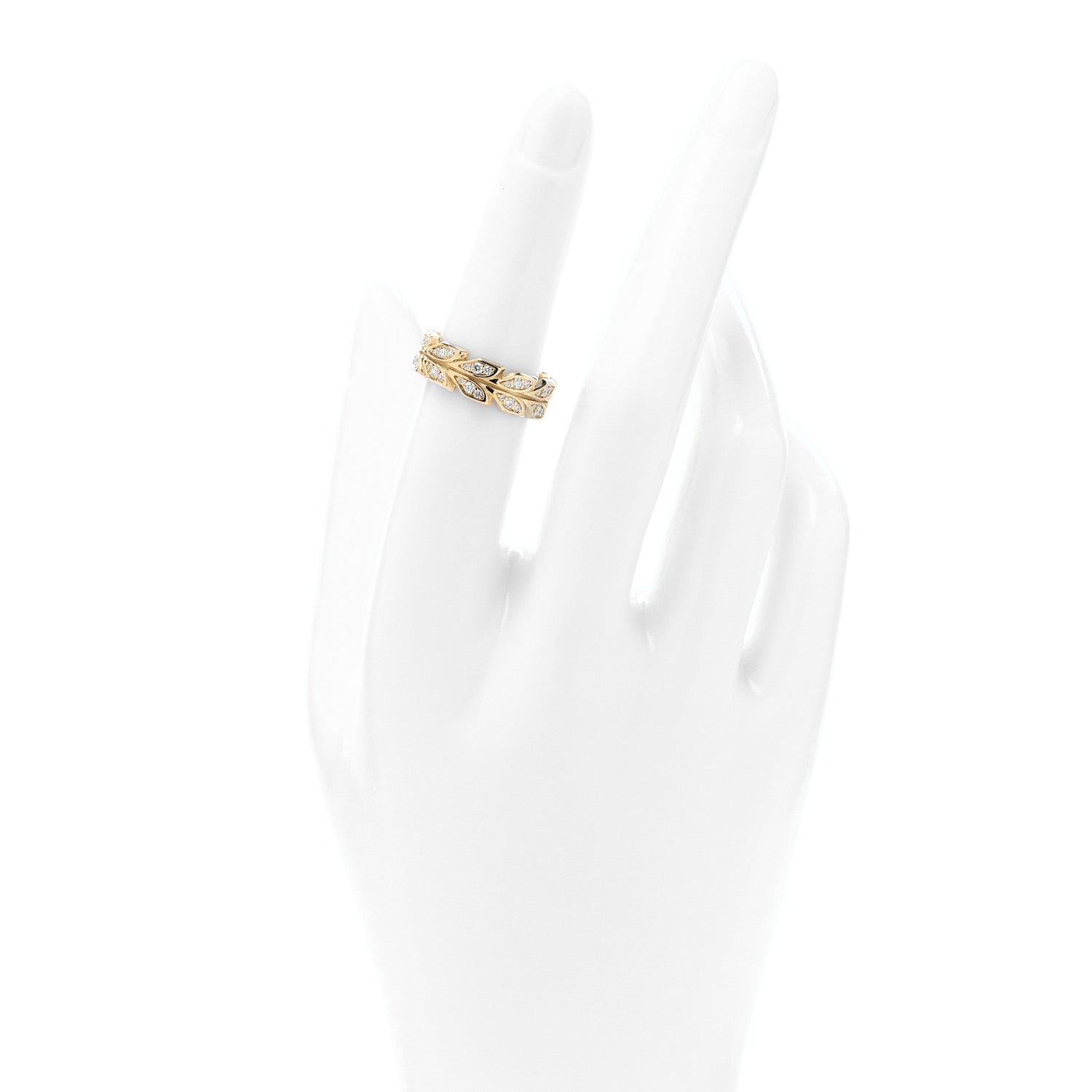 Tiffany 18K Yellow Gold Diamond Victoria Vine Band Ring 52 6 2 of 5