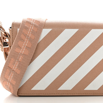 Off-White Saffiano Striped Mini Diag Bag Nude White 8 of 21