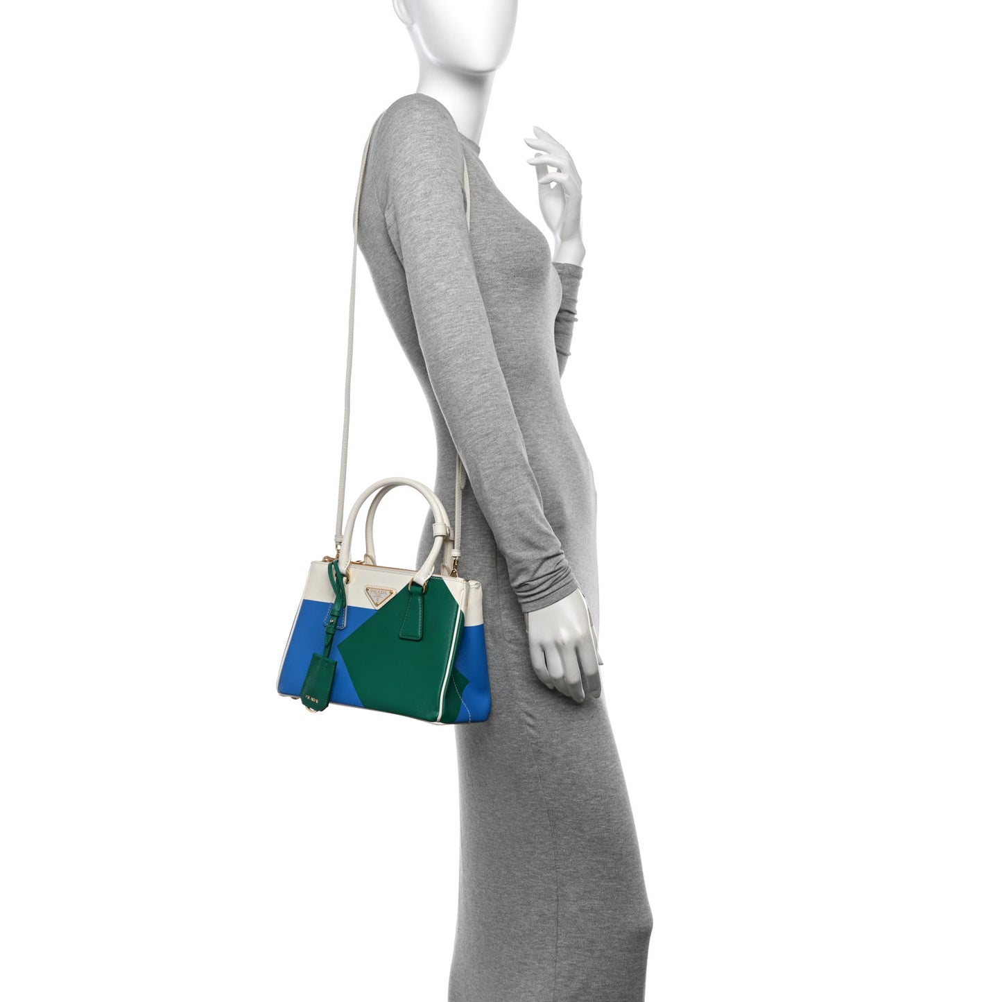 X ALEX DA CORTE Saffiano Special Edition Small Galleria Double Zip Tote Wave Mango