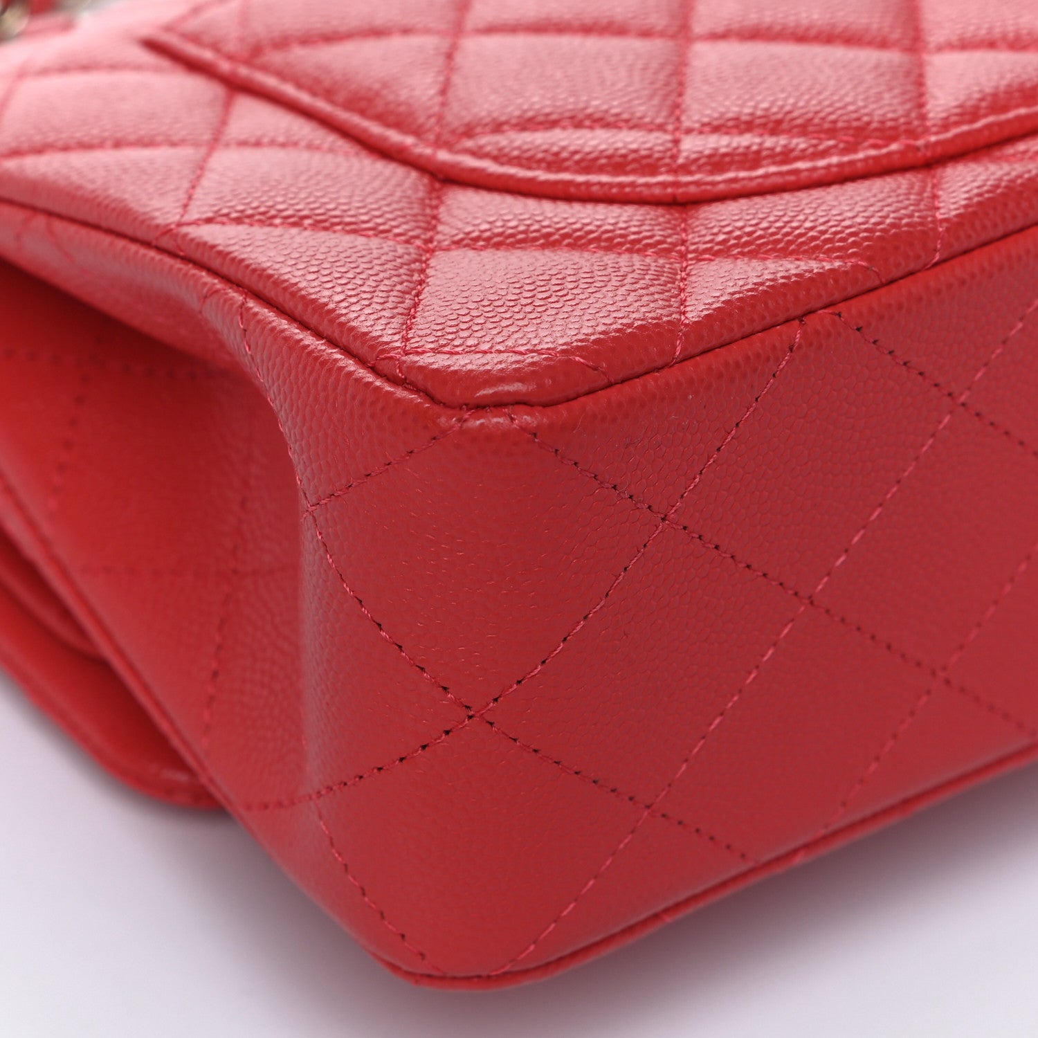Chanel Caviar Quilted Small Double Flap Red 11 of 14