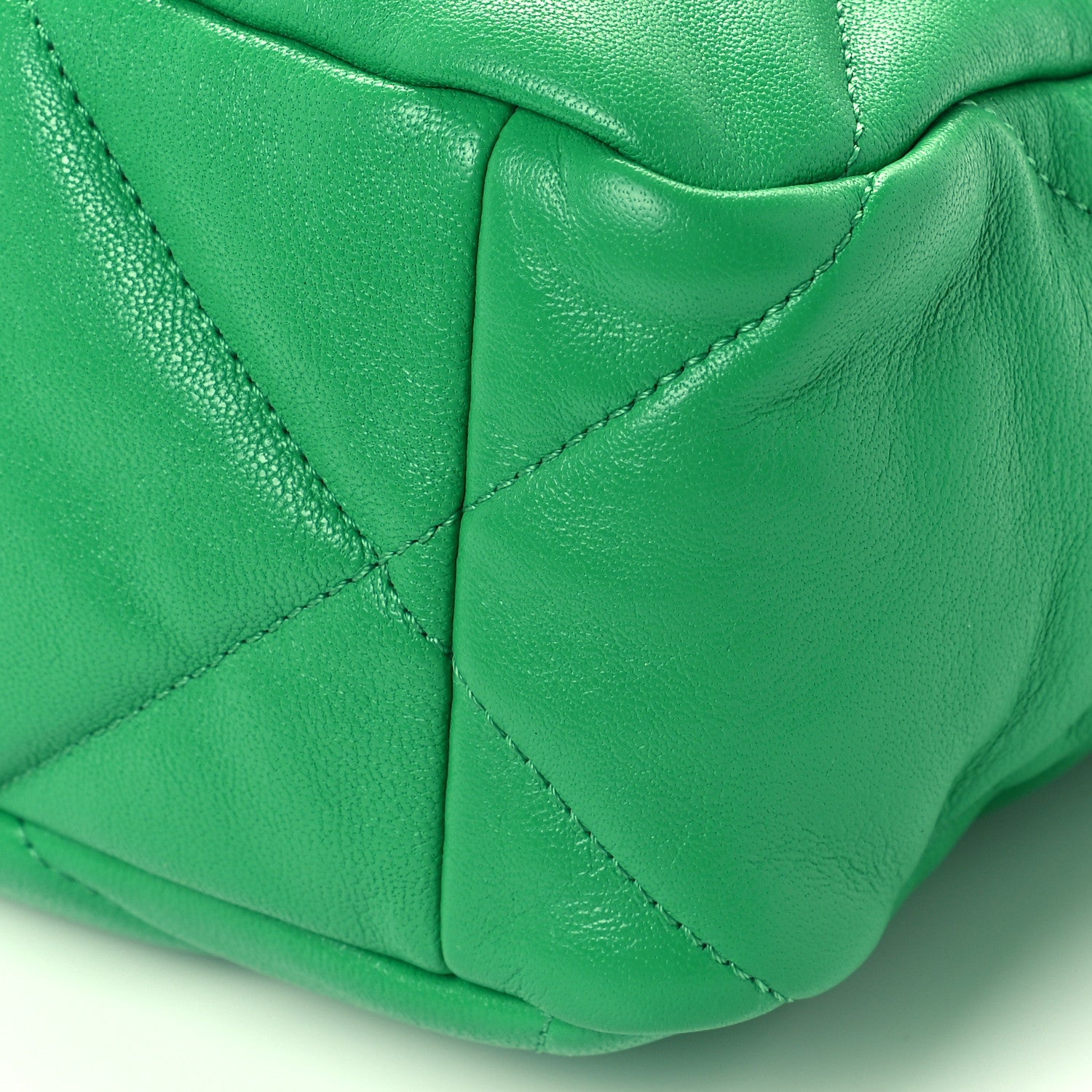Chanel Lambskin Quilted Large Chanel 19 Flap Green 10 of 11