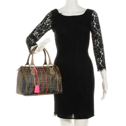 Fendi Zucca Spalmati Striped Boston Tobacco Multicolor 2 of 11