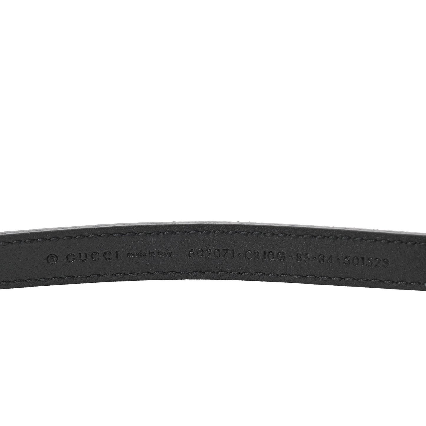 Suede Calfskin Torchon Double G 15mm Belt 85 34 Black