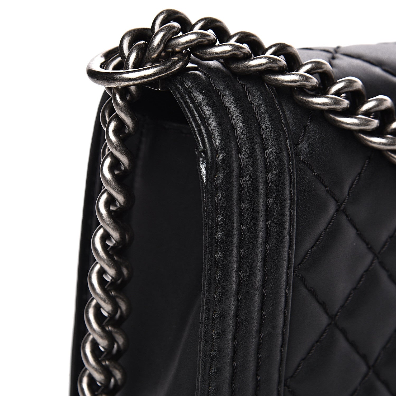 Chanel Lambskin Quilted Large Boy Flap Black 14 of 14