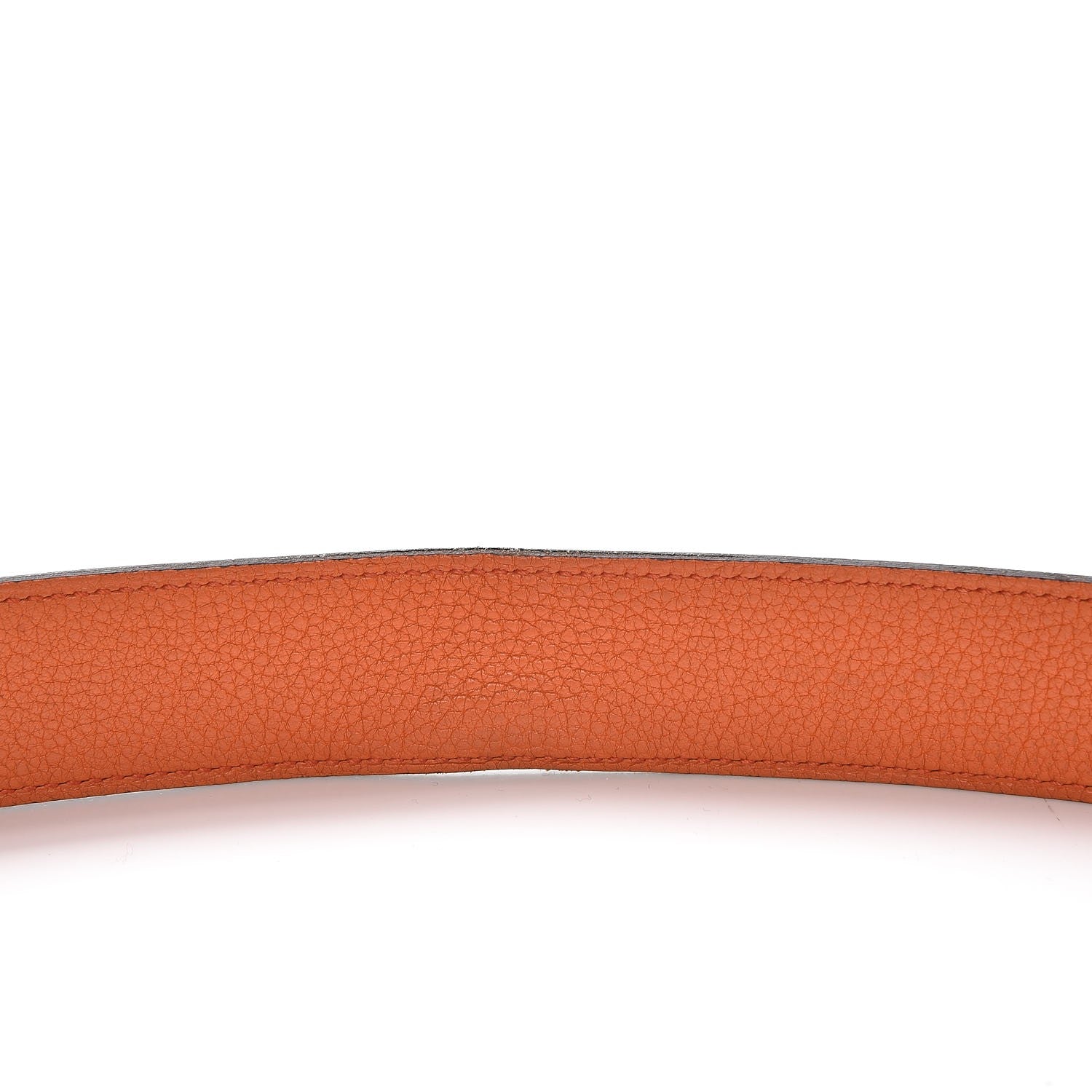 Hermes Box Togo 32mm H Belt 90 Black Orange 8 of 11