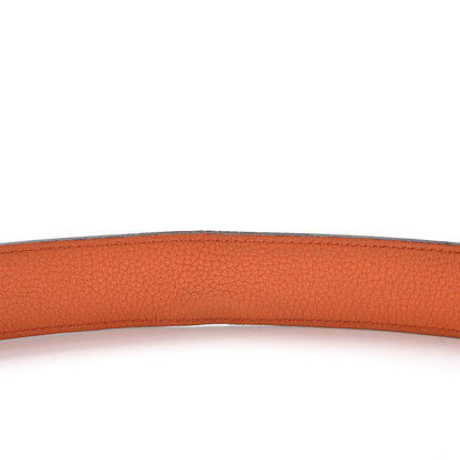 Hermes Box Togo 32mm H Belt 90 Black Orange 8 of 11