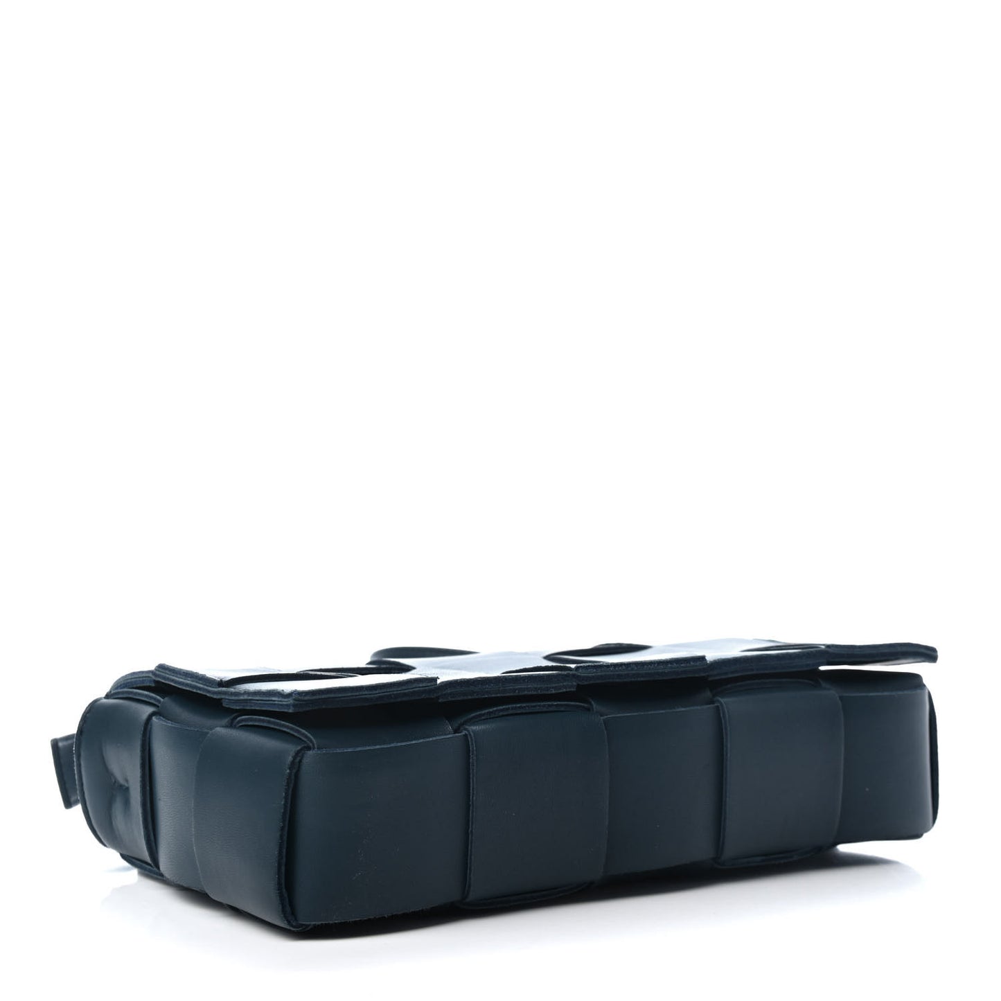 Nappa Maxi Intreccio Cassette Bag Petrol Blue