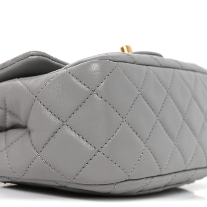 Chanel Lambskin Quilted Mini Pearl Crush Flap Light Grey 8 of 9