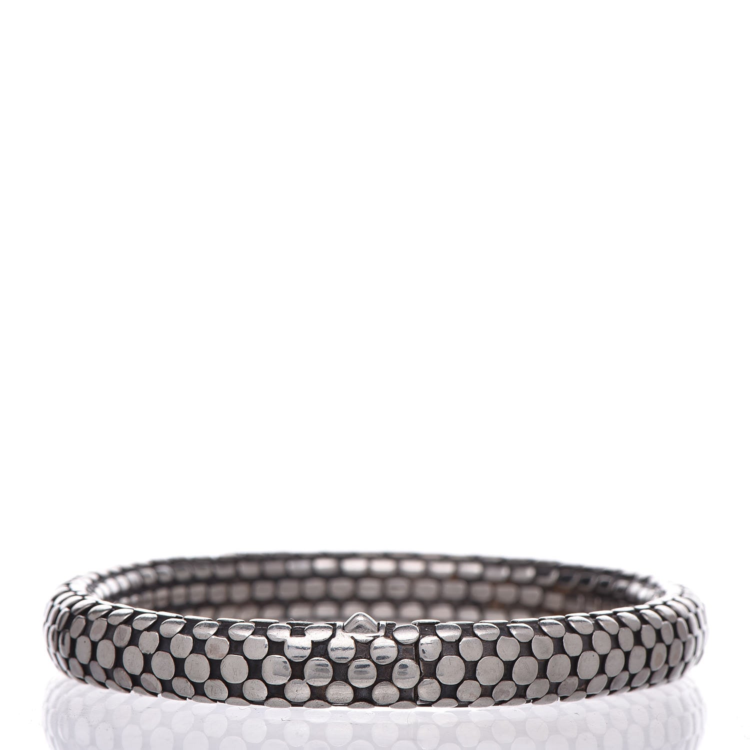 John Hardy Sterling Silver 8mm Dot Bangle Bracelet 3 of 4