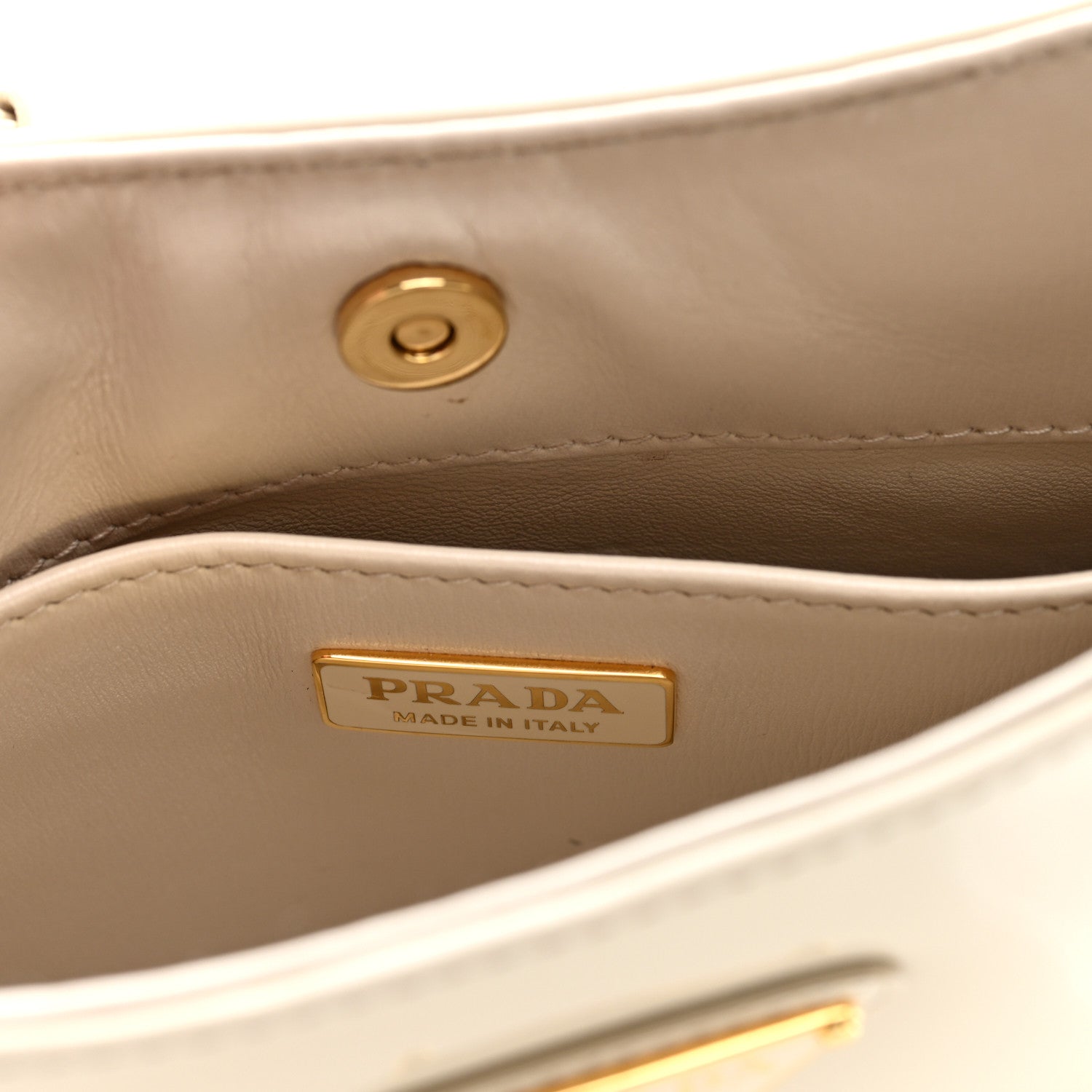 Prada Spazzolato Cleo Adjustable Strap Shoulder Bag Avorio 5 of 8