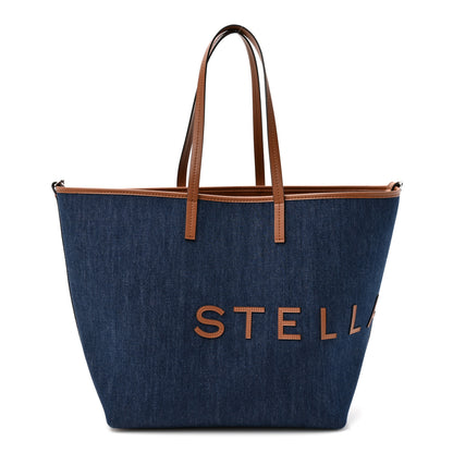 Stella McCartney Denim Logo Tote Blue 1 of 14