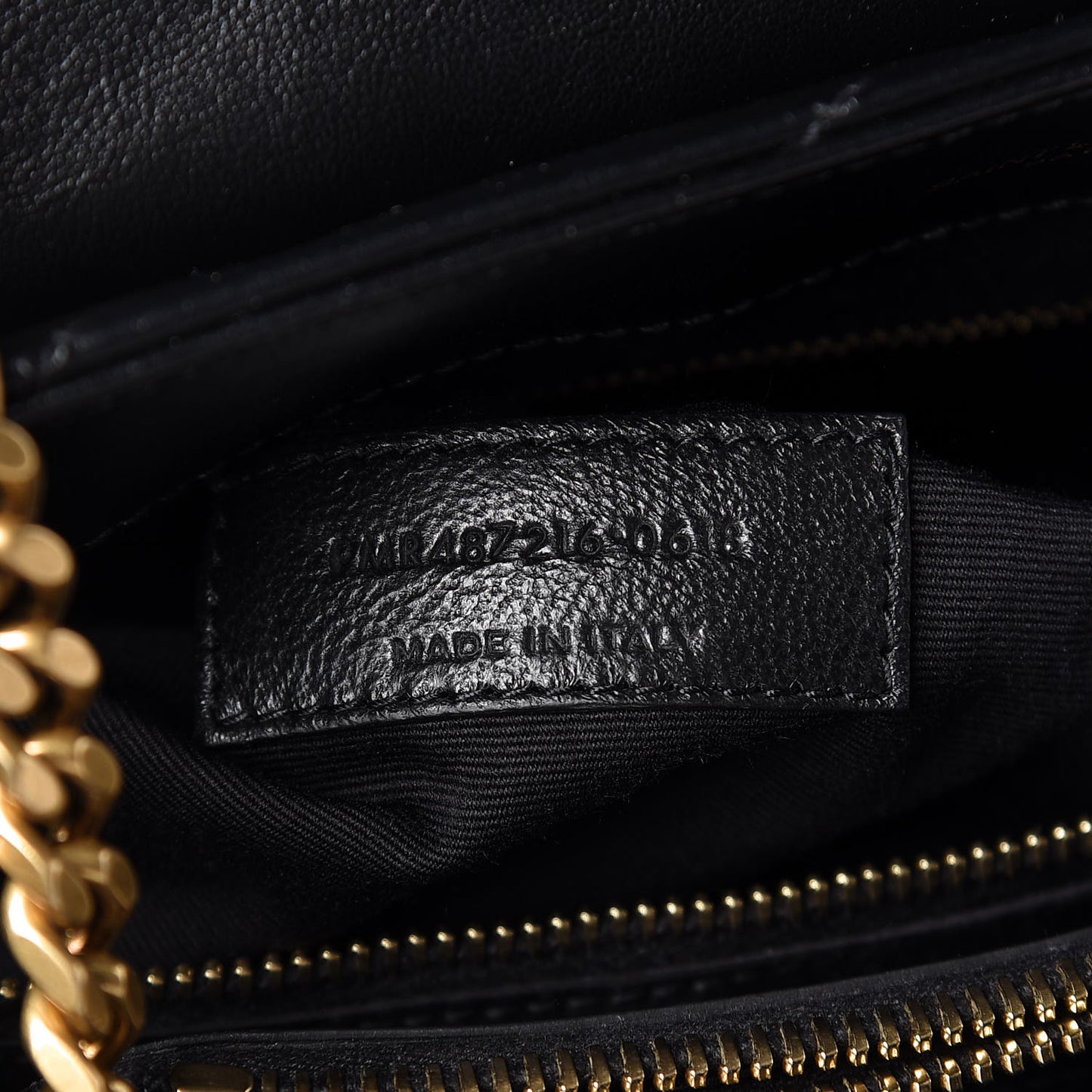 Calfskin Y Quilted Monogram Medium Loulou Chain Satchel Black