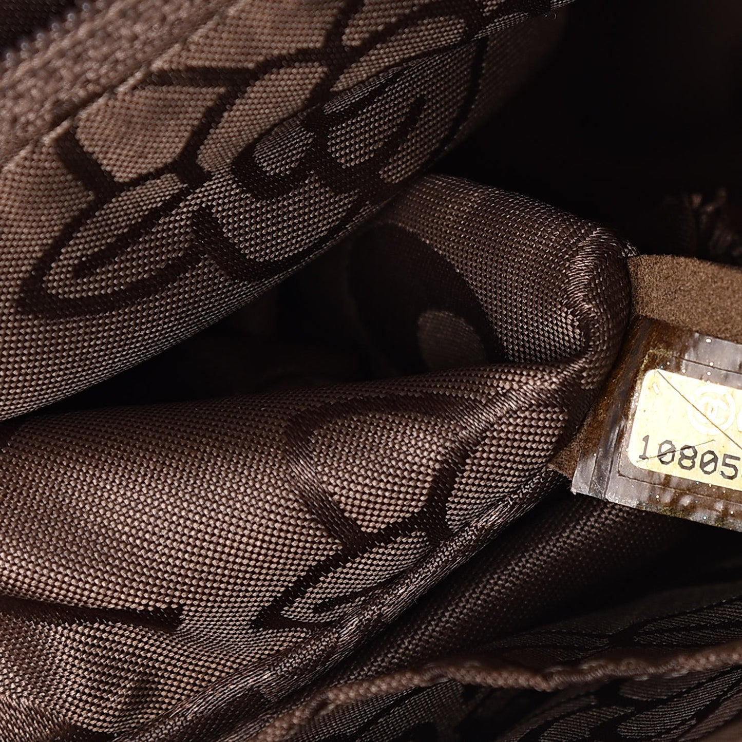 Lambskin Vertical Quilted Medium Single Flap Brown