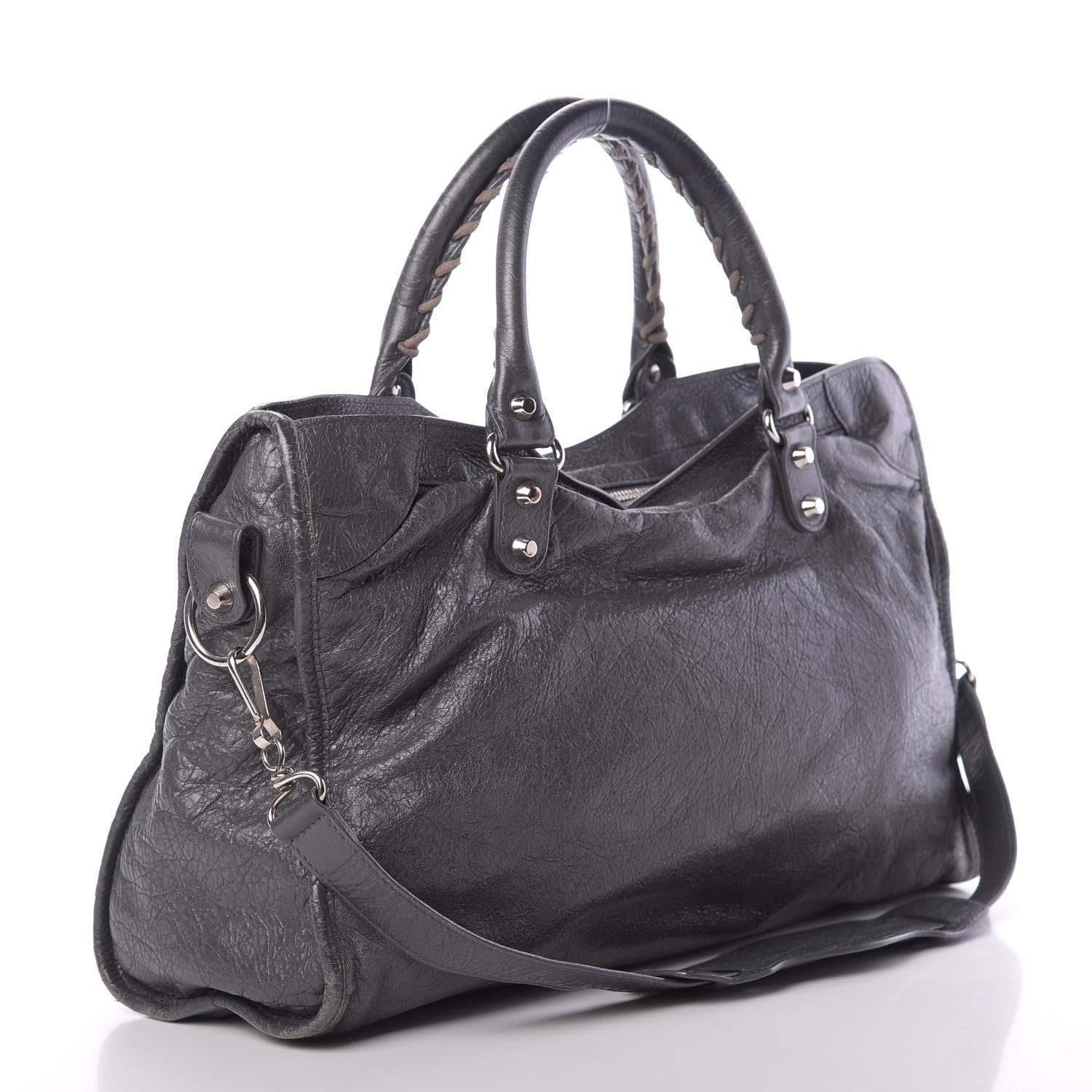 Balenciaga Agneau Classic Silver Hardware City Gris Fossile Anthracite 3 of 18