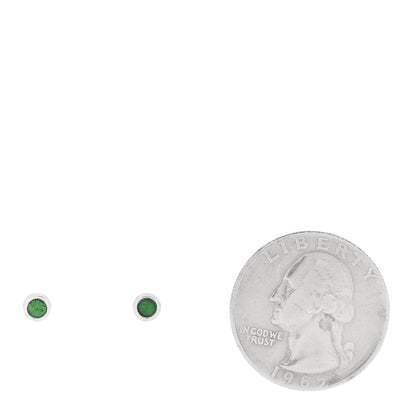 Tiffany Sterling Silver Tsavorite Color By The Yard Earrings 2 of 6