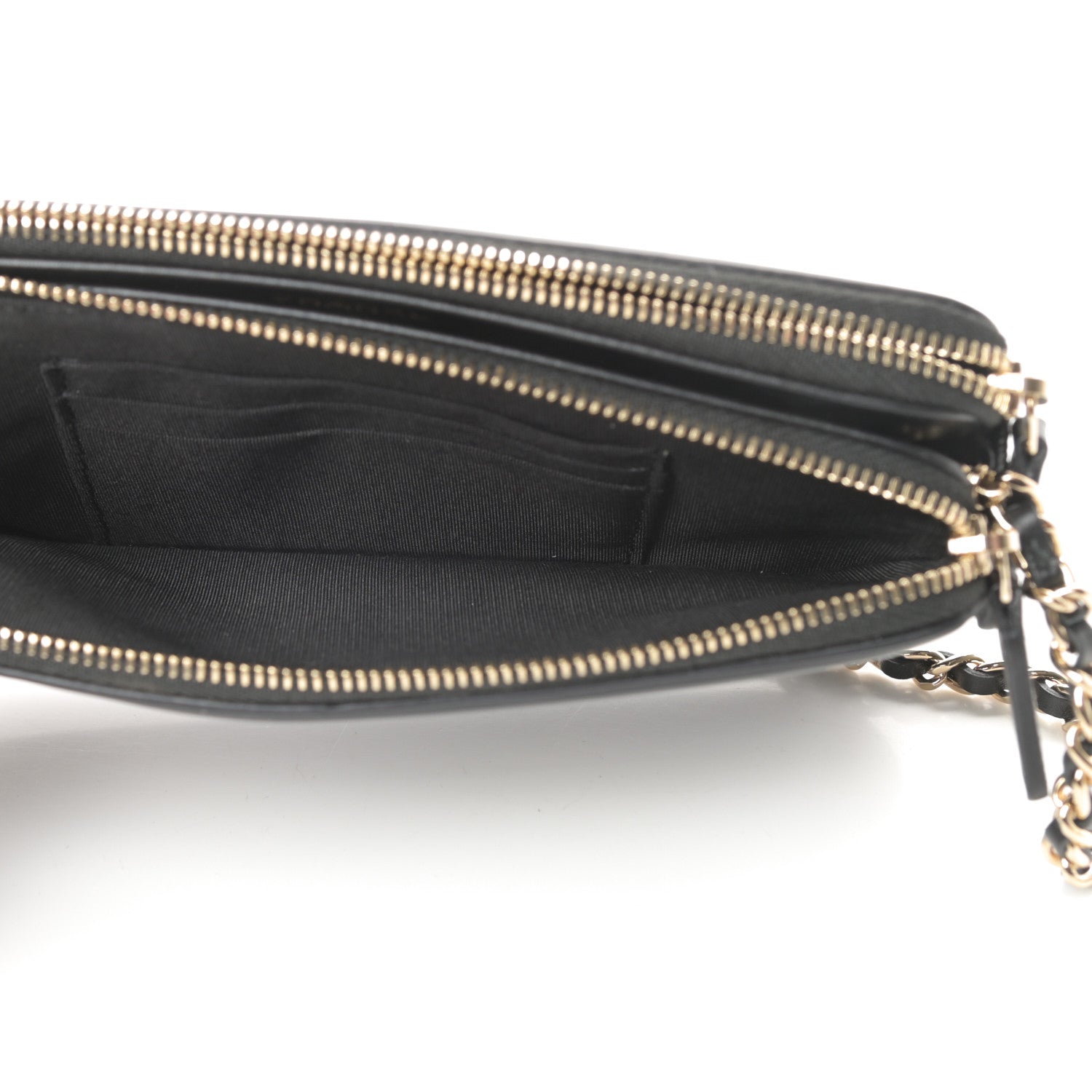 Chanel Caviar Quilted CC Filigree Clutch With Chain Black 7 of 13