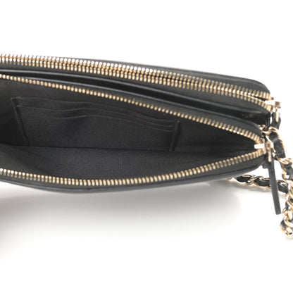 Chanel Caviar Quilted CC Filigree Clutch With Chain Black 7 of 13